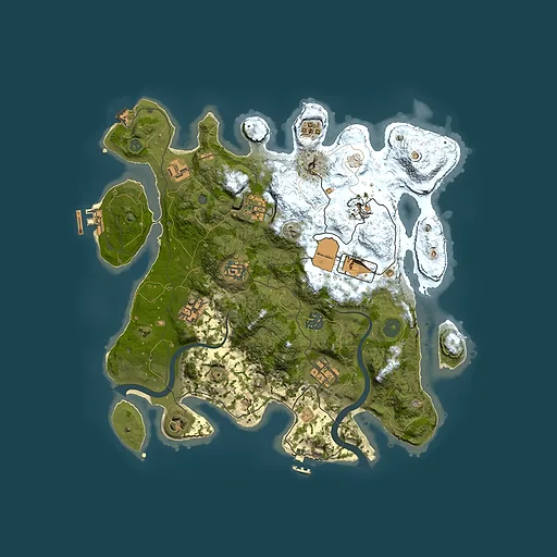 Rust map seed 656274036, 3500x3500m top-down preview