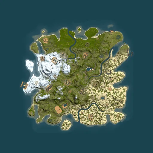 Rust map seed 238676640, 4000x4000m top-down preview