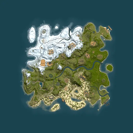 Rust map seed 548303048, 4000x4000m top-down preview