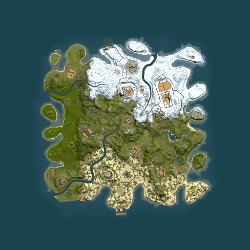 Rust map seed 1015777450, 4000x4000m top-down preview