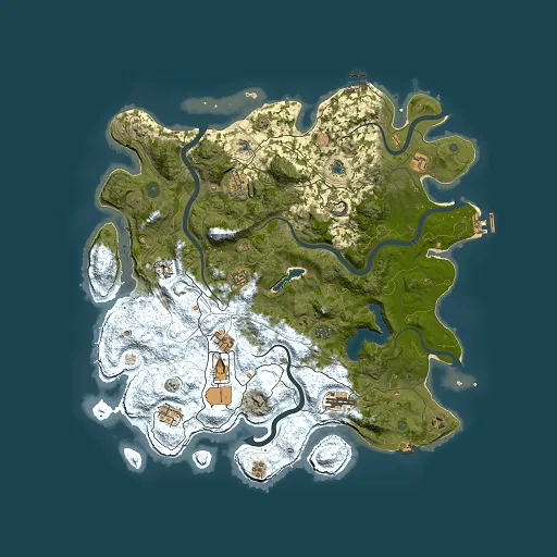 Rust map seed 702687519, 4500x4500m top-down preview