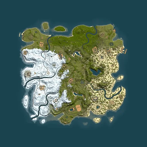 Rust map seed 1425502582, 4500x4500m top-down preview