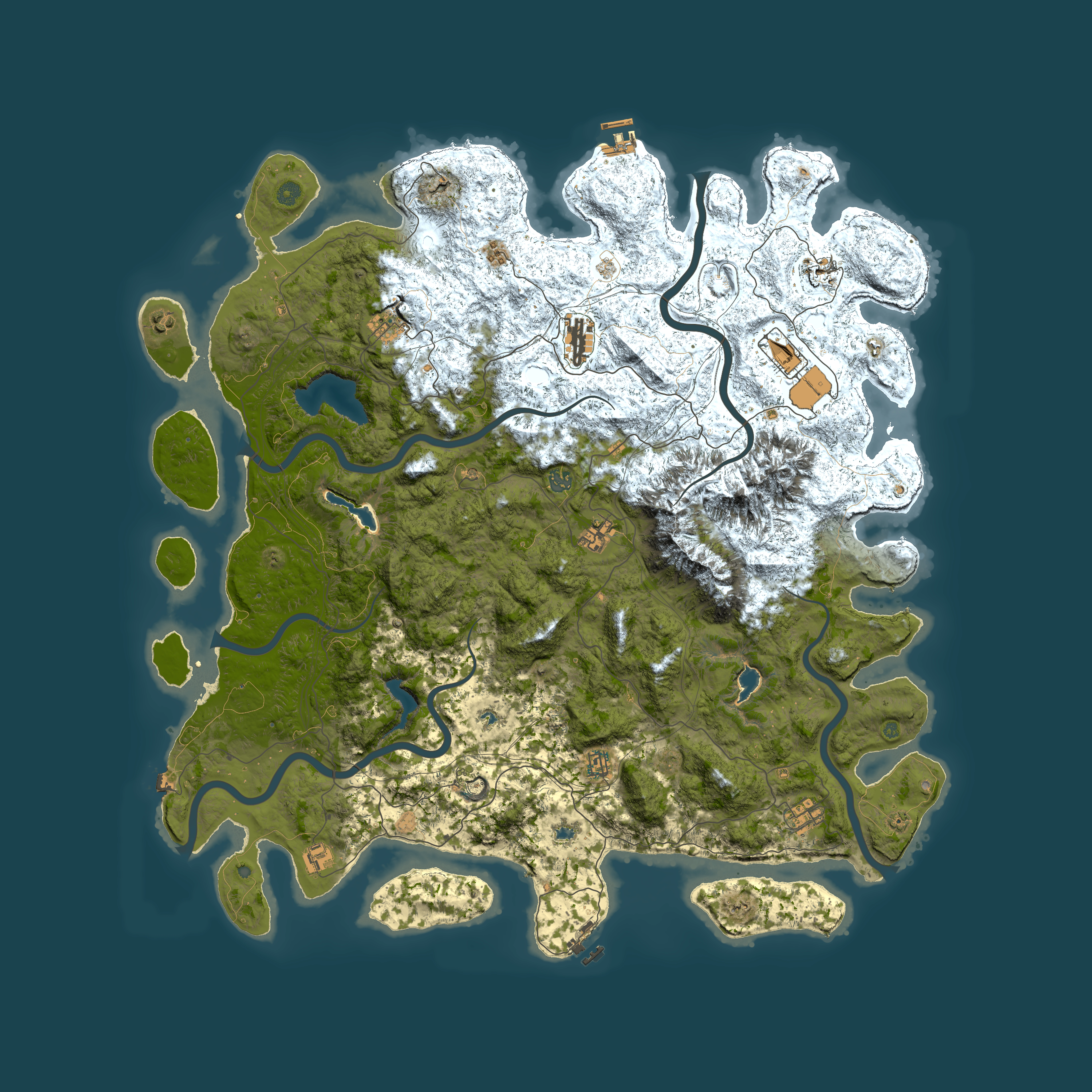Full top-down render of Rust map seed 46973146, 5500x5500m