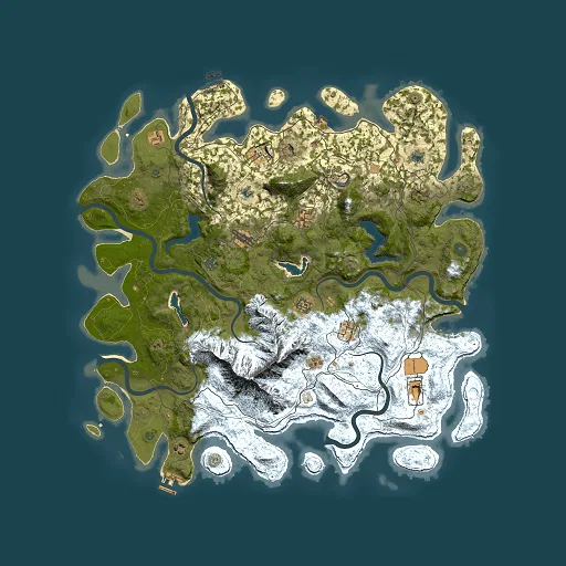 Rust map seed 703313540, 5000x5000m top-down preview