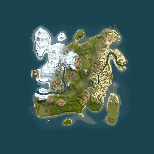 Rust map seed 1477579642, 3000x3000m top-down preview