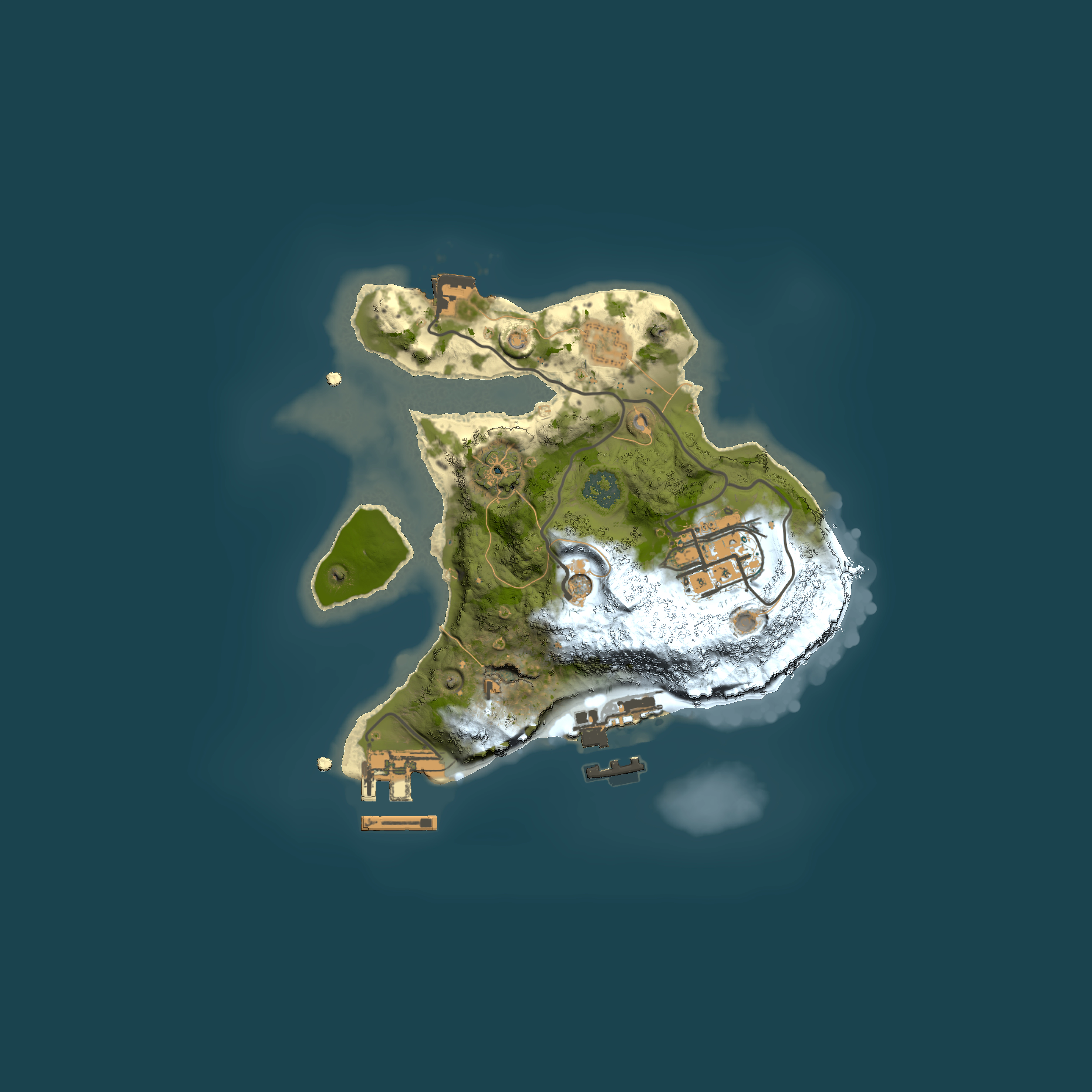 Full top-down render of Rust map seed 127907551, 2000x2000m