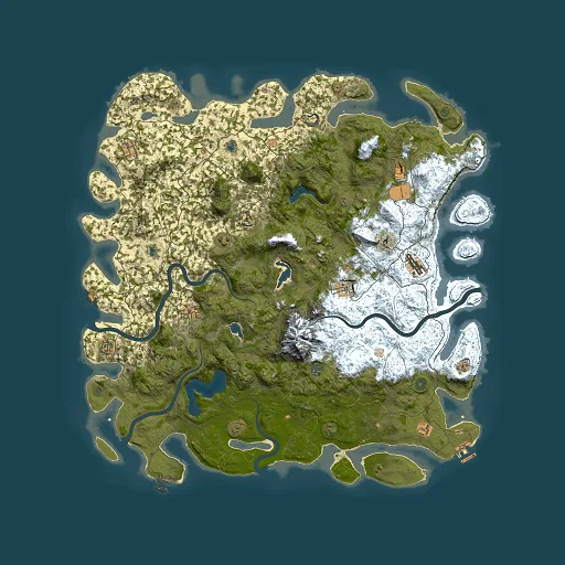 Rust map seed 1198524735, 5500x5500m top-down preview