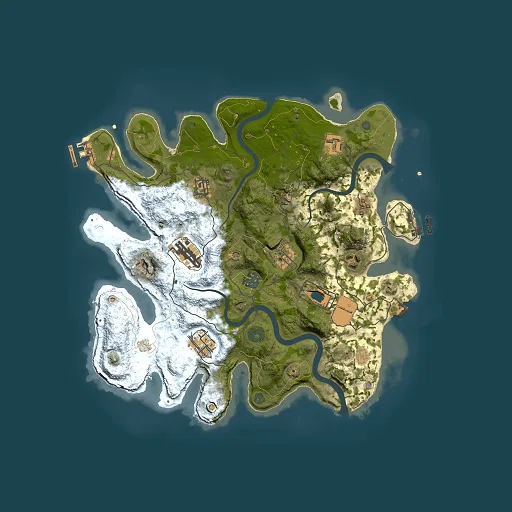 Rust map seed 72942167, 3500x3500m top-down preview