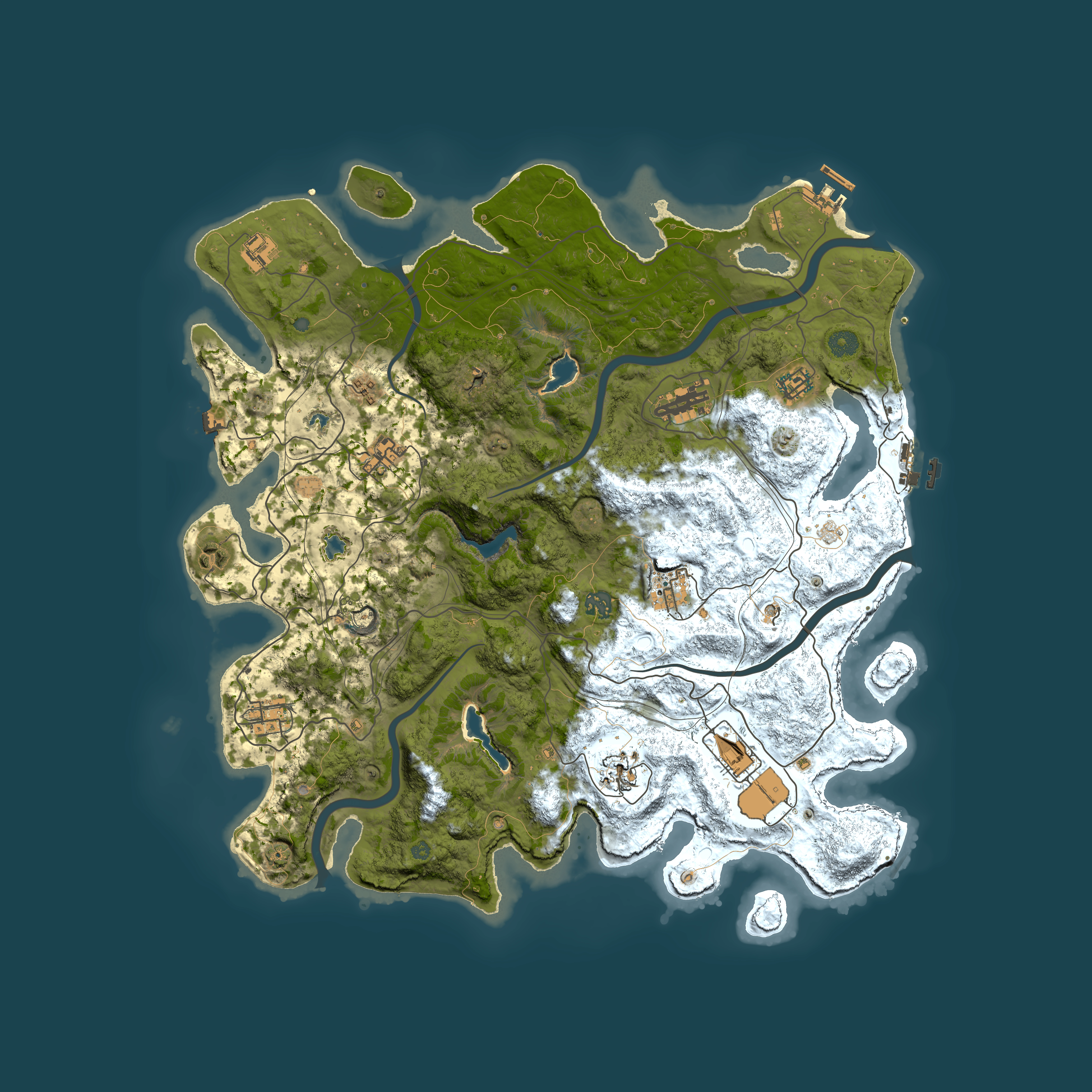 Full top-down render of Rust map seed 1437771817, 4500x4500m