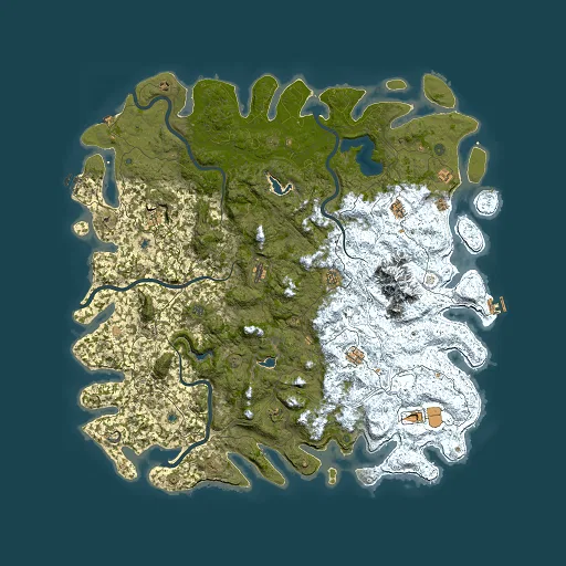 Rust map seed 199282246, 6000x6000m top-down preview