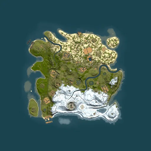 Rust map seed 2132879907, 3500x3500m top-down preview
