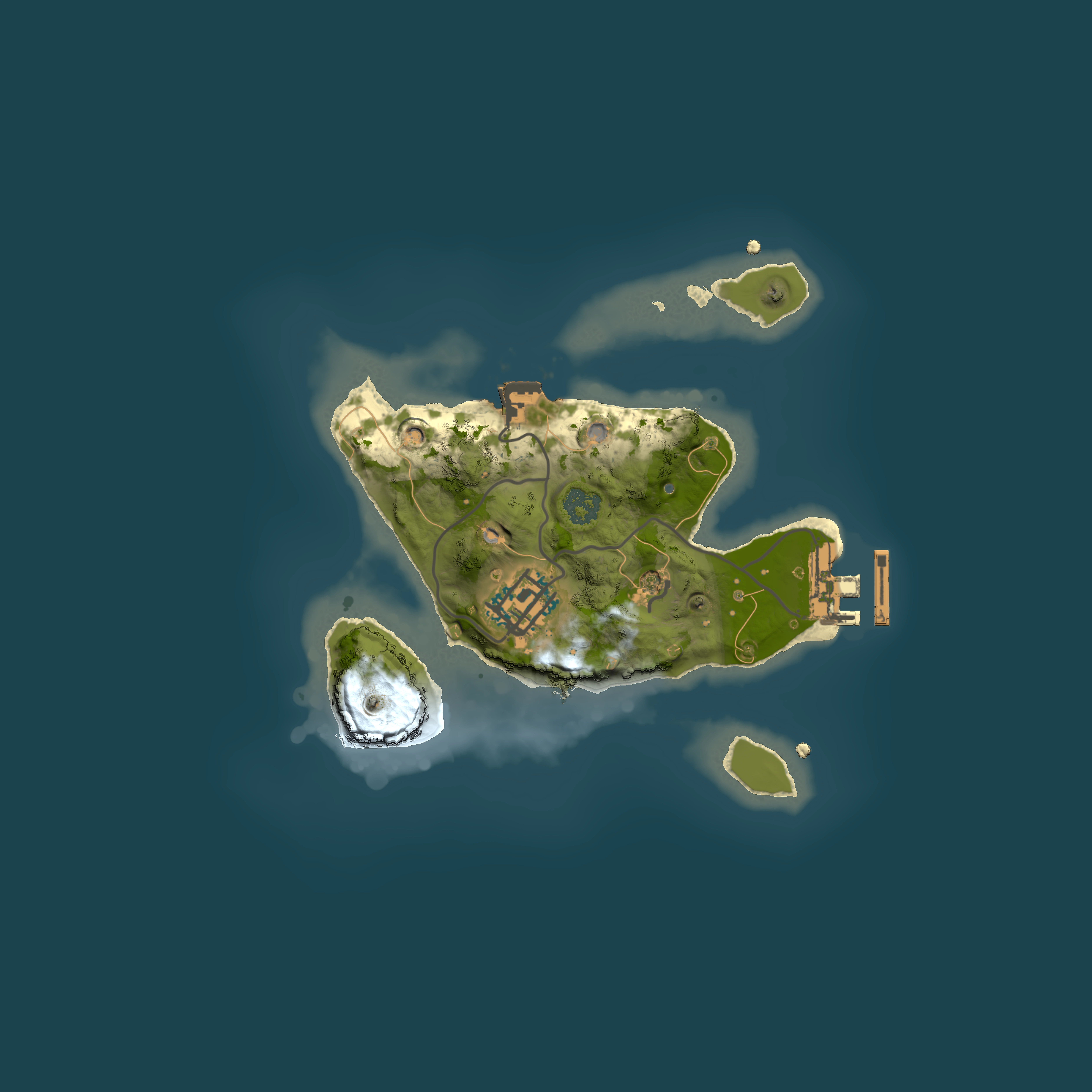 Full top-down render of Rust map seed 1036856551, 2000x2000m