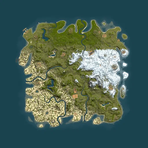 Rust map seed 1992713839, 5500x5500m top-down preview