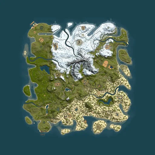 Rust map seed 1830093703, 5000x5000m top-down preview