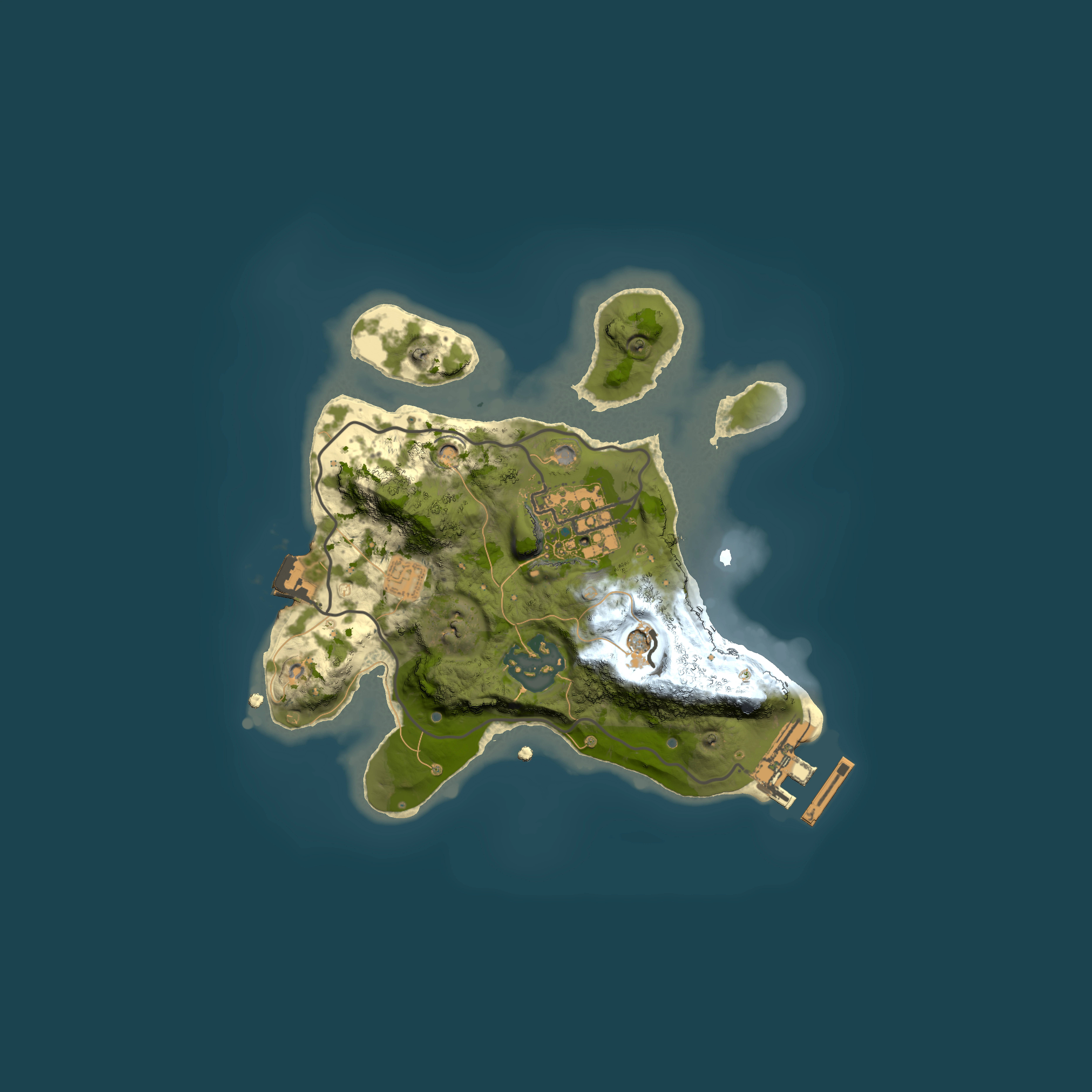 Full top-down render of Rust map seed 600468997, 2000x2000m