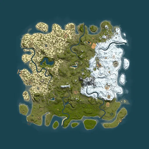 Rust map seed 144974734, 5500x5500m top-down preview
