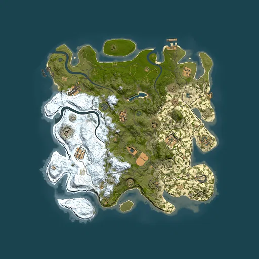 Rust map seed 304451438, 4000x4000m top-down preview