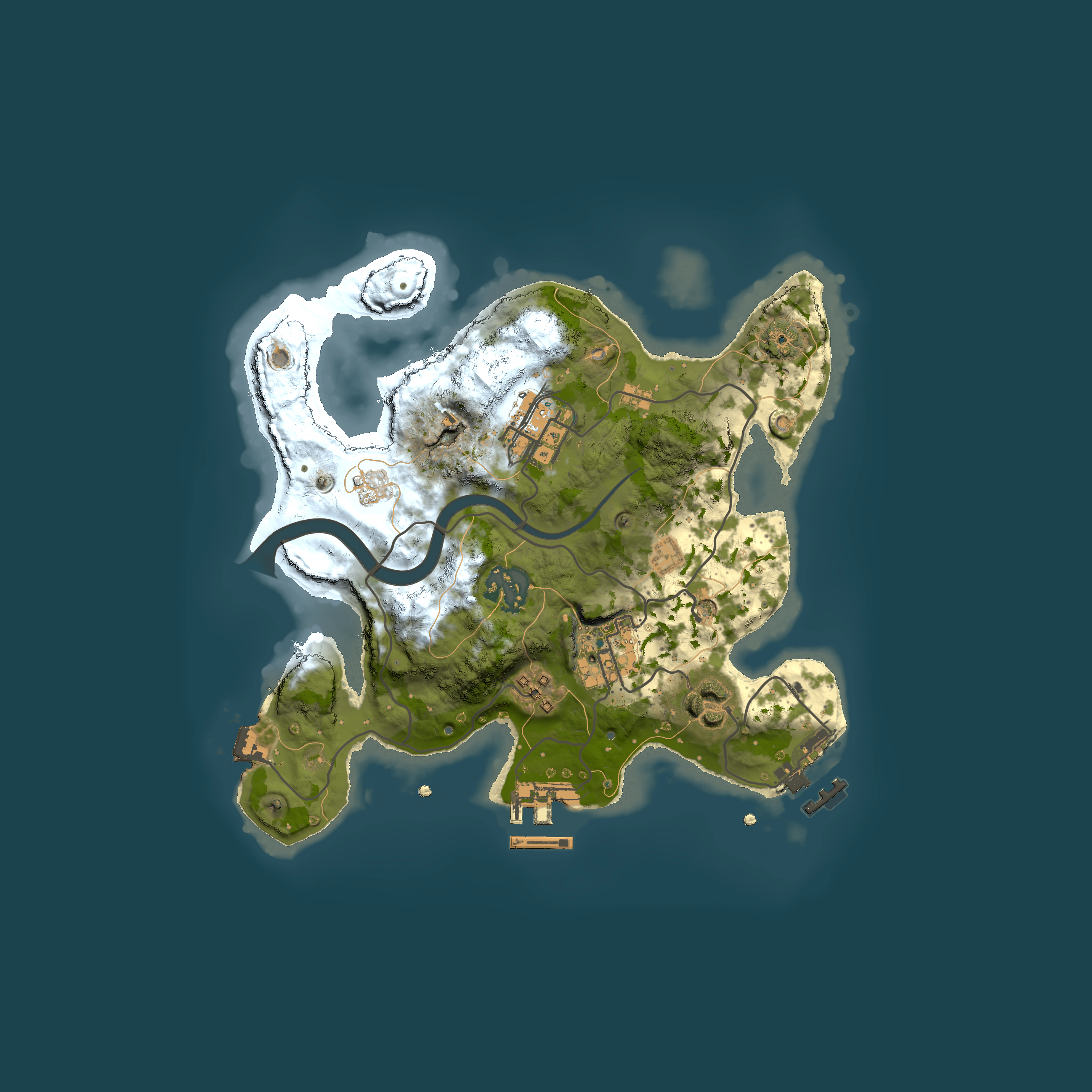 Full top-down render of Rust map seed 1317627729, 2500x2500m