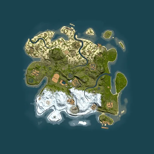 Rust map seed 1045857280, 3500x3500m top-down preview