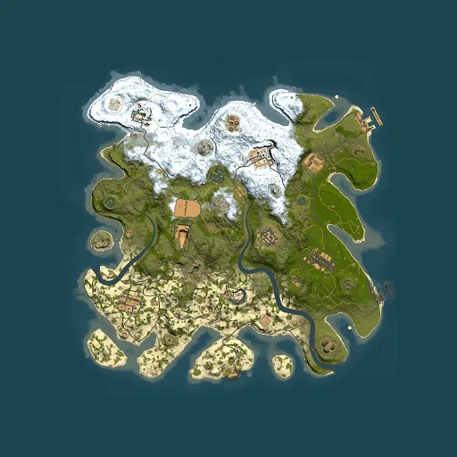 Rust map seed 1549392079, 3500x3500m top-down preview
