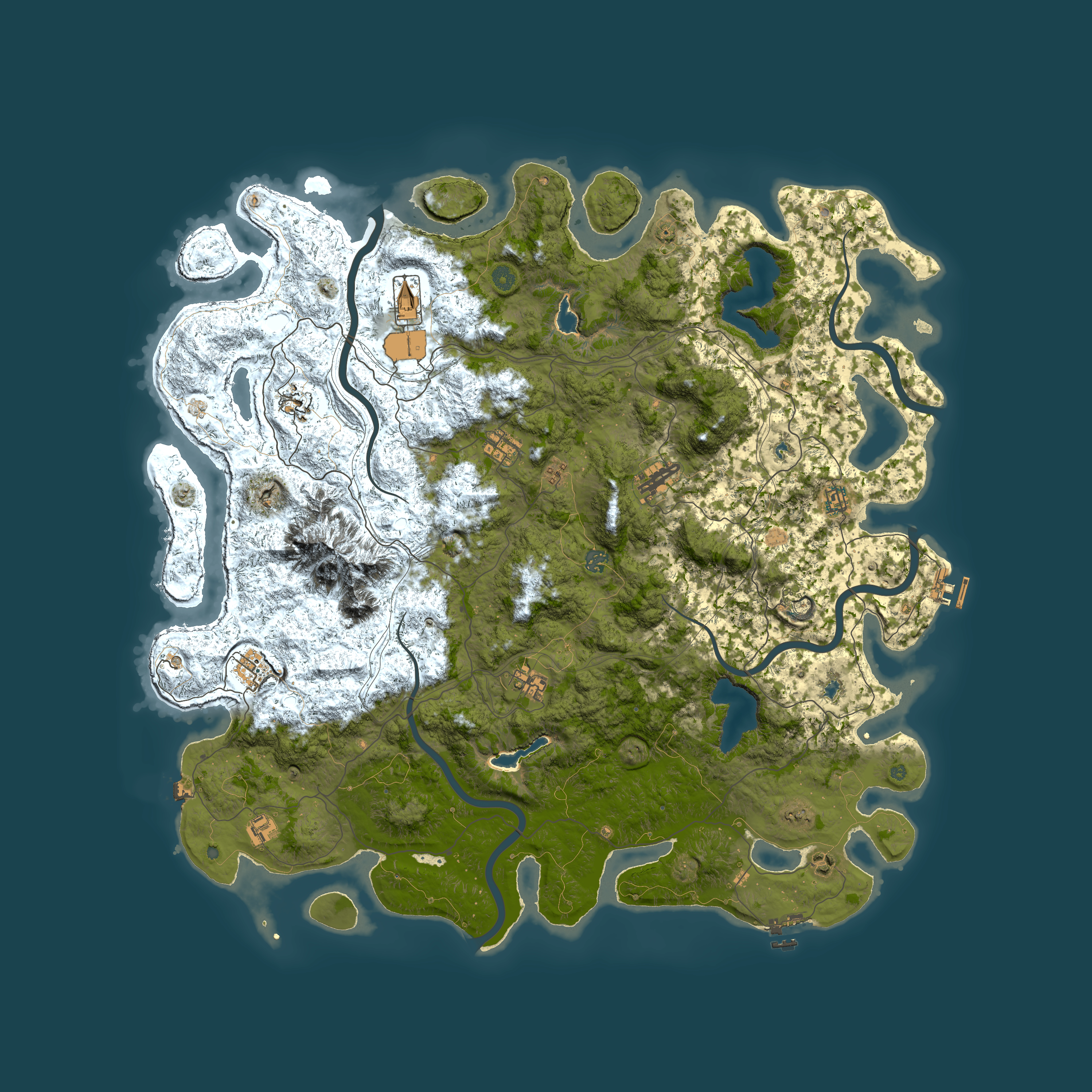 Full top-down render of Rust map seed 710964475, 5500x5500m