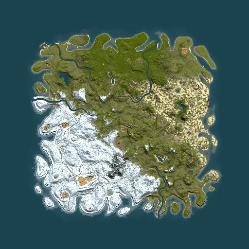 Rust map seed 200058798, 6000x6000m top-down preview