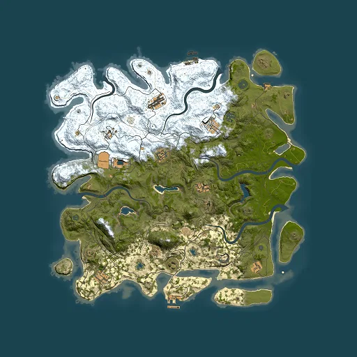 Rust map seed 1929634250, 4500x4500m top-down preview