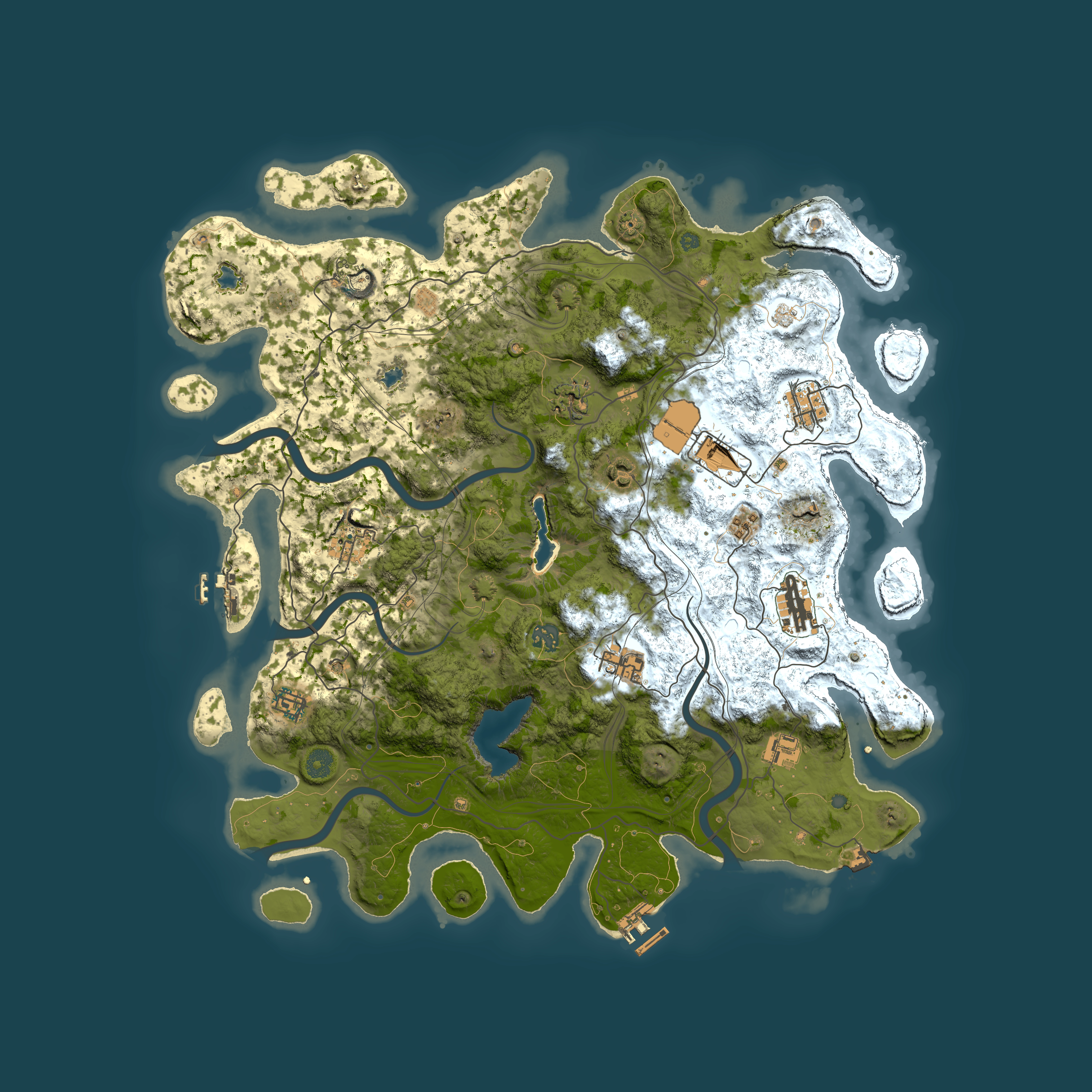 Full top-down render of Rust map seed 1525973053, 4500x4500m