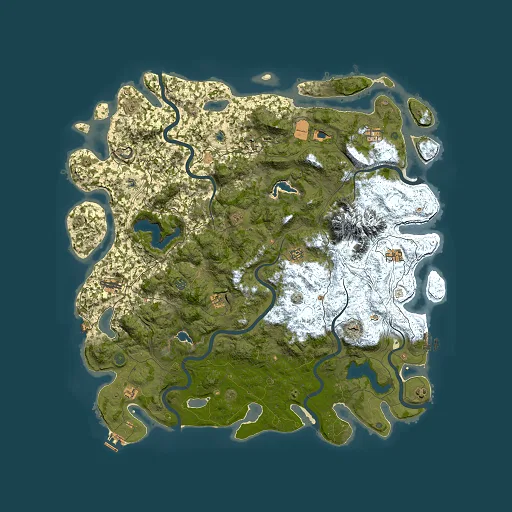 Rust map seed 1436667532, 5500x5500m top-down preview