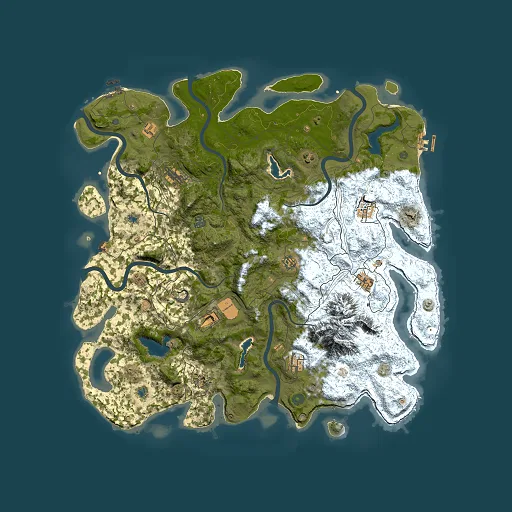 Rust map seed 1387355240, 5000x5000m top-down preview
