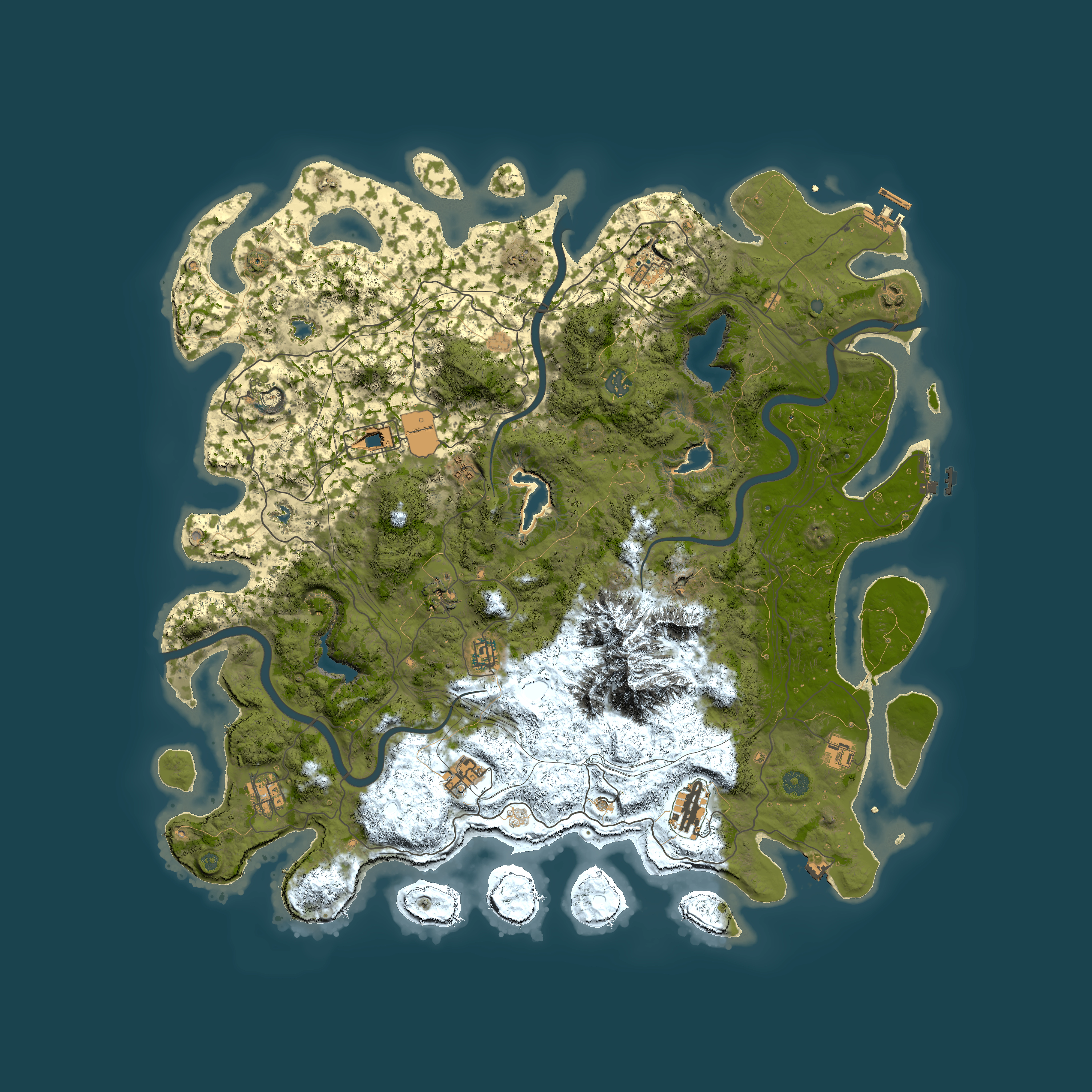 Full top-down render of Rust map seed 1882378835, 5000x5000m
