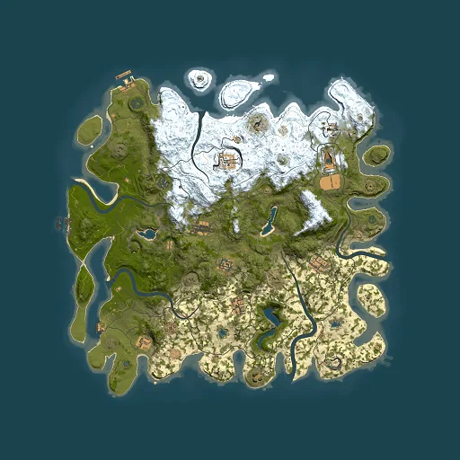Rust map seed 1456060293, 4500x4500m top-down preview