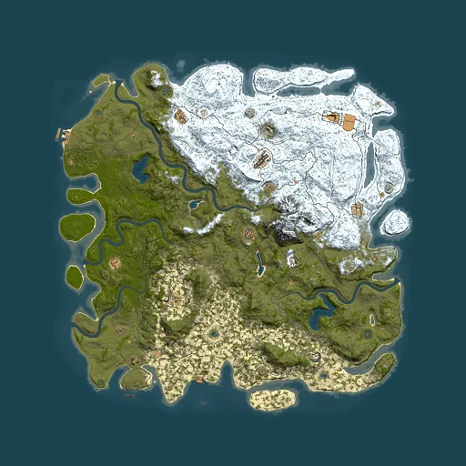 Rust map seed 2018597392, 6000x6000m top-down preview