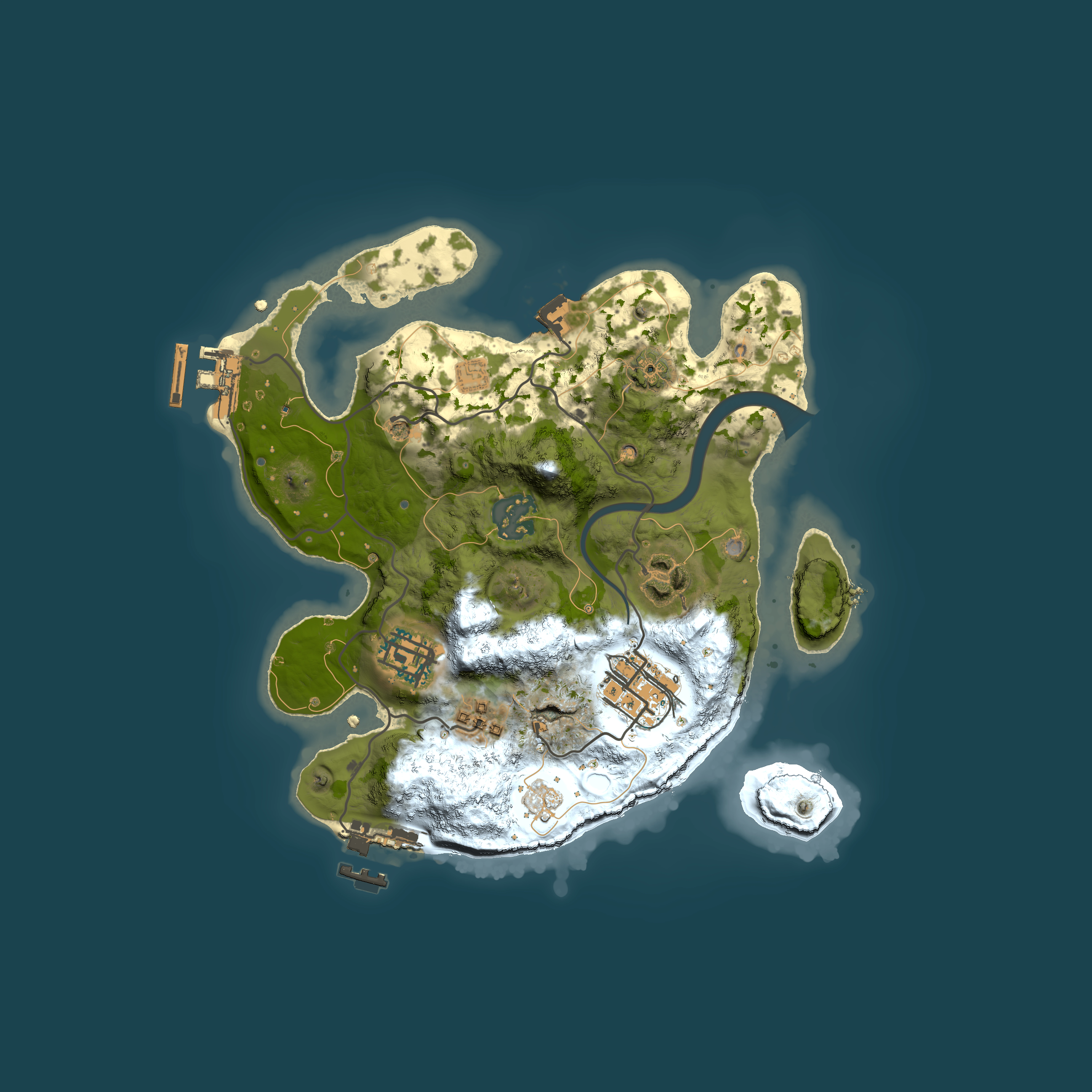 Full top-down render of Rust map seed 915333617, 2500x2500m
