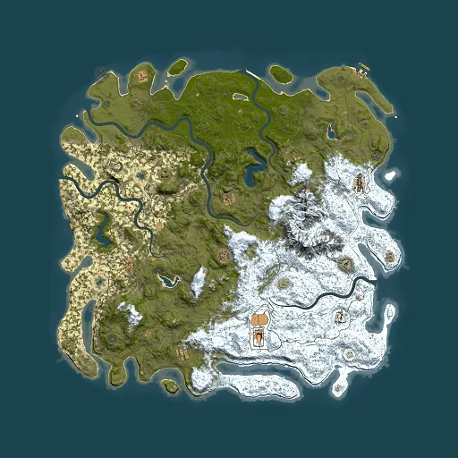 Rust map seed 340332853, 6000x6000m top-down preview