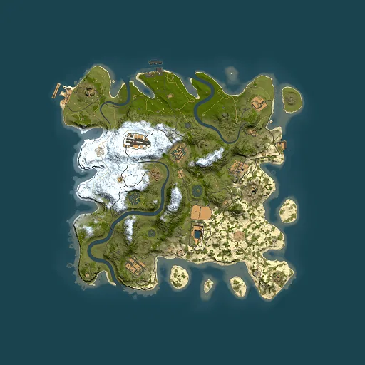 Rust map seed 583810538, 3500x3500m top-down preview