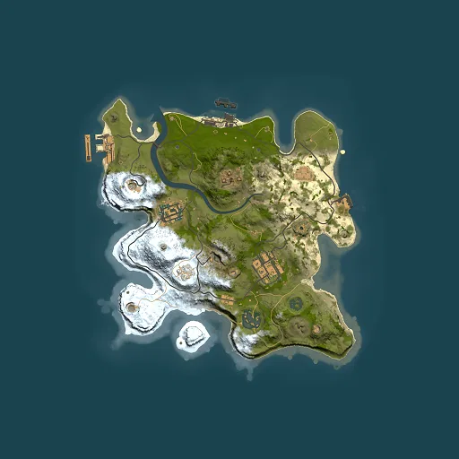 Rust map seed 1249891405, 2500x2500m top-down preview