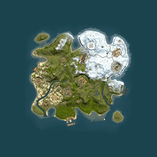Rust map seed 1274719693, 3000x3000m top-down preview