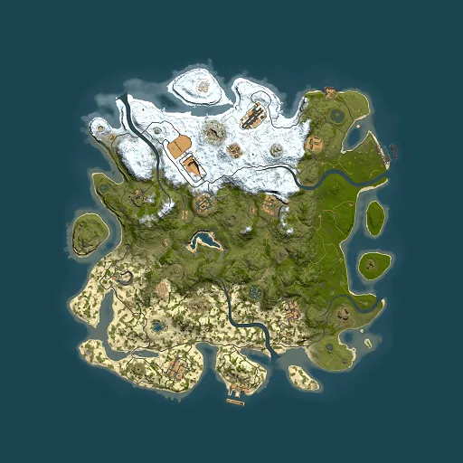 Rust map seed 48622066, 4000x4000m top-down preview