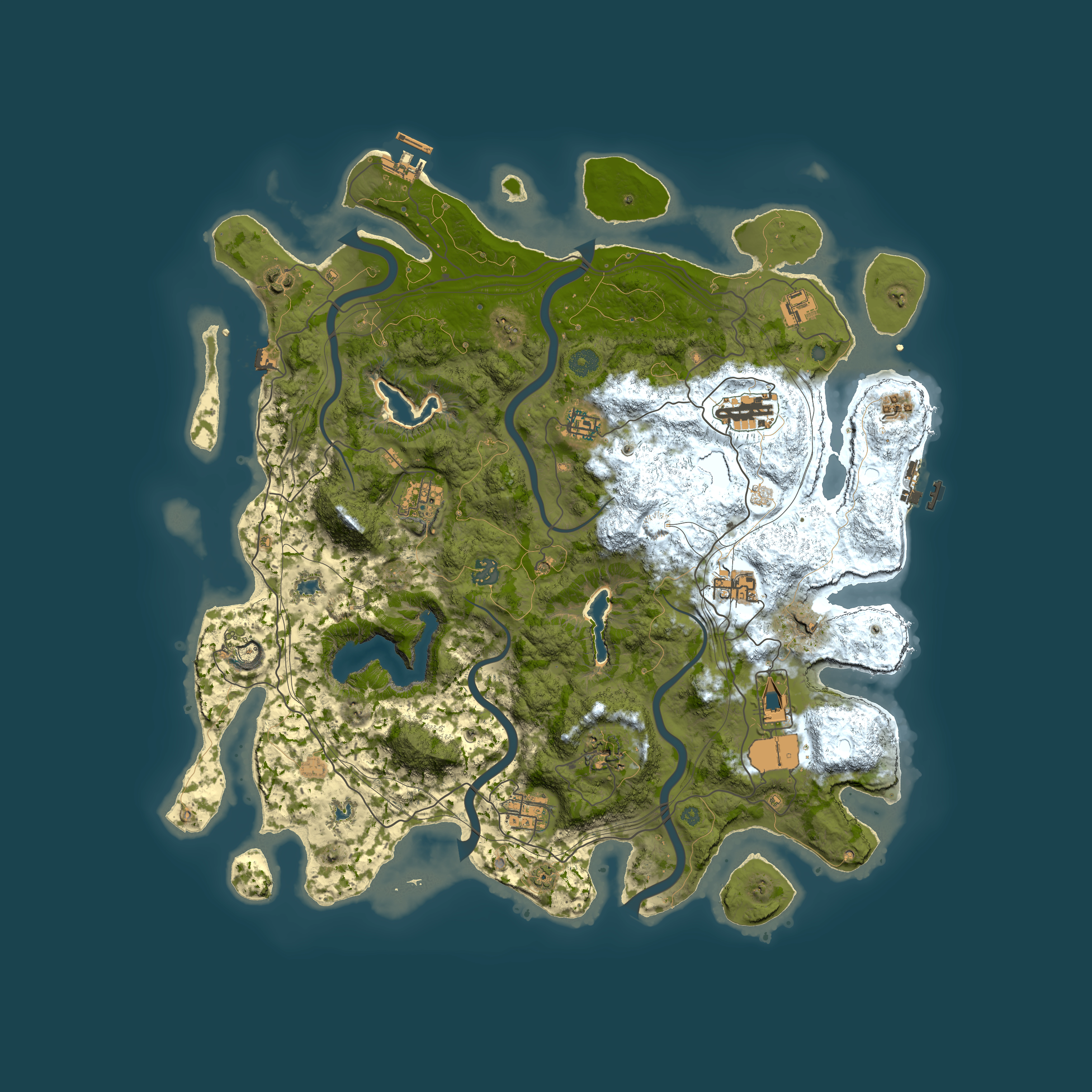 Full top-down render of Rust map seed 442505021, 4500x4500m