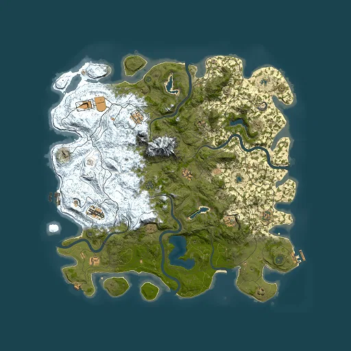 Rust map seed 1536232738, 5000x5000m top-down preview