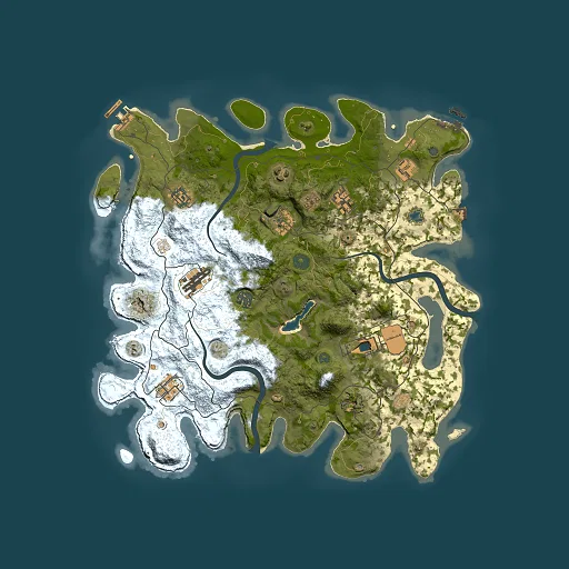 Rust map seed 627482919, 4000x4000m top-down preview