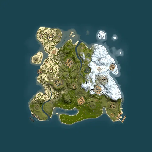 Rust map seed 1345705038, 3000x3000m top-down preview