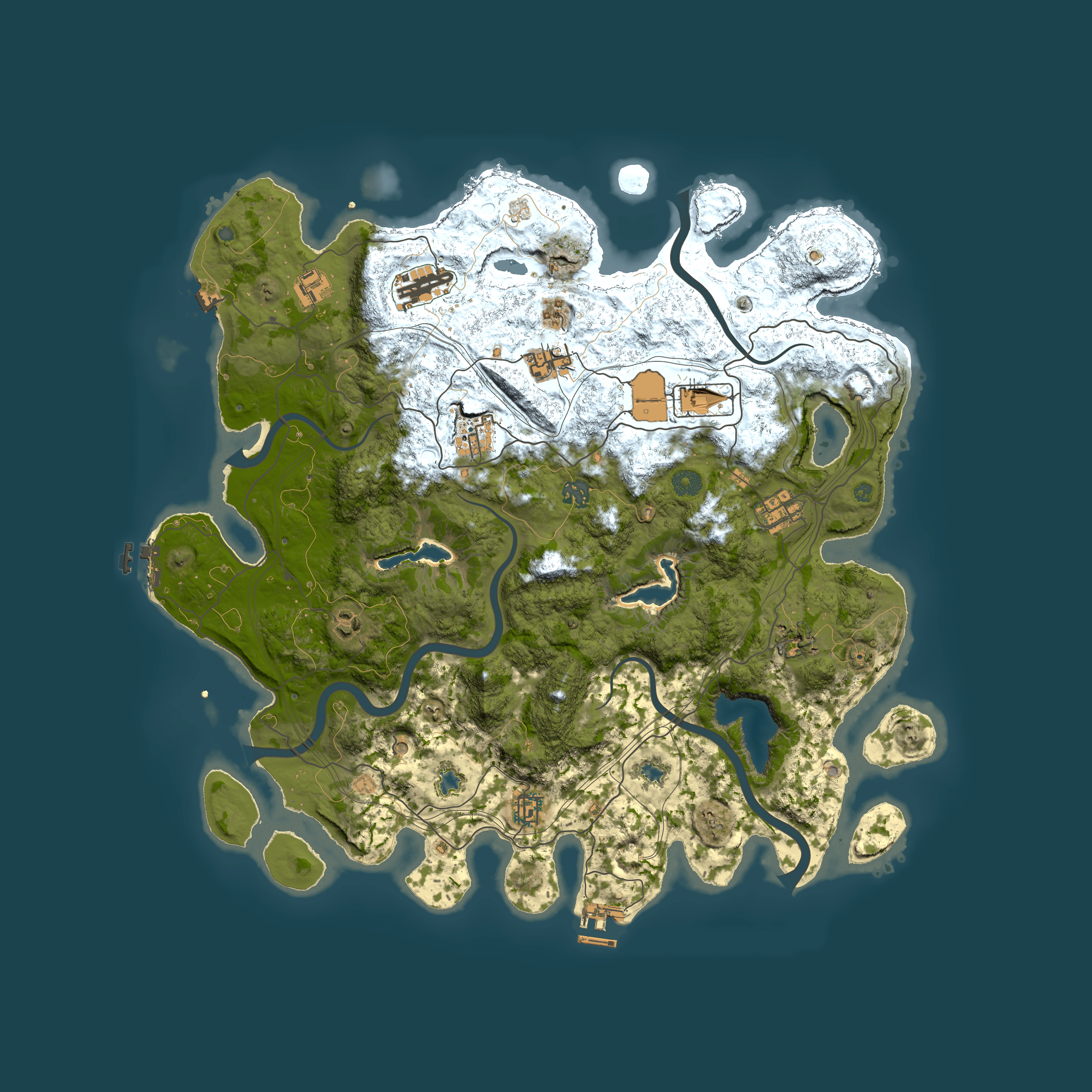 Full top-down render of Rust map seed 754042923, 4500x4500m