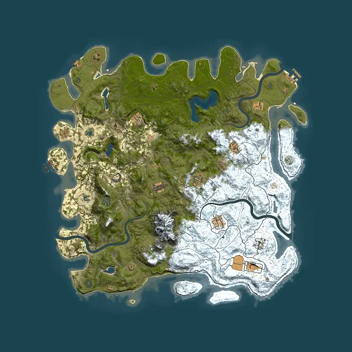Rust map seed 1944345527, 5000x5000m top-down preview