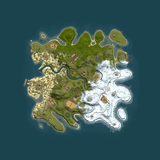 Rust map seed 1278021742, 3500x3500m top-down preview