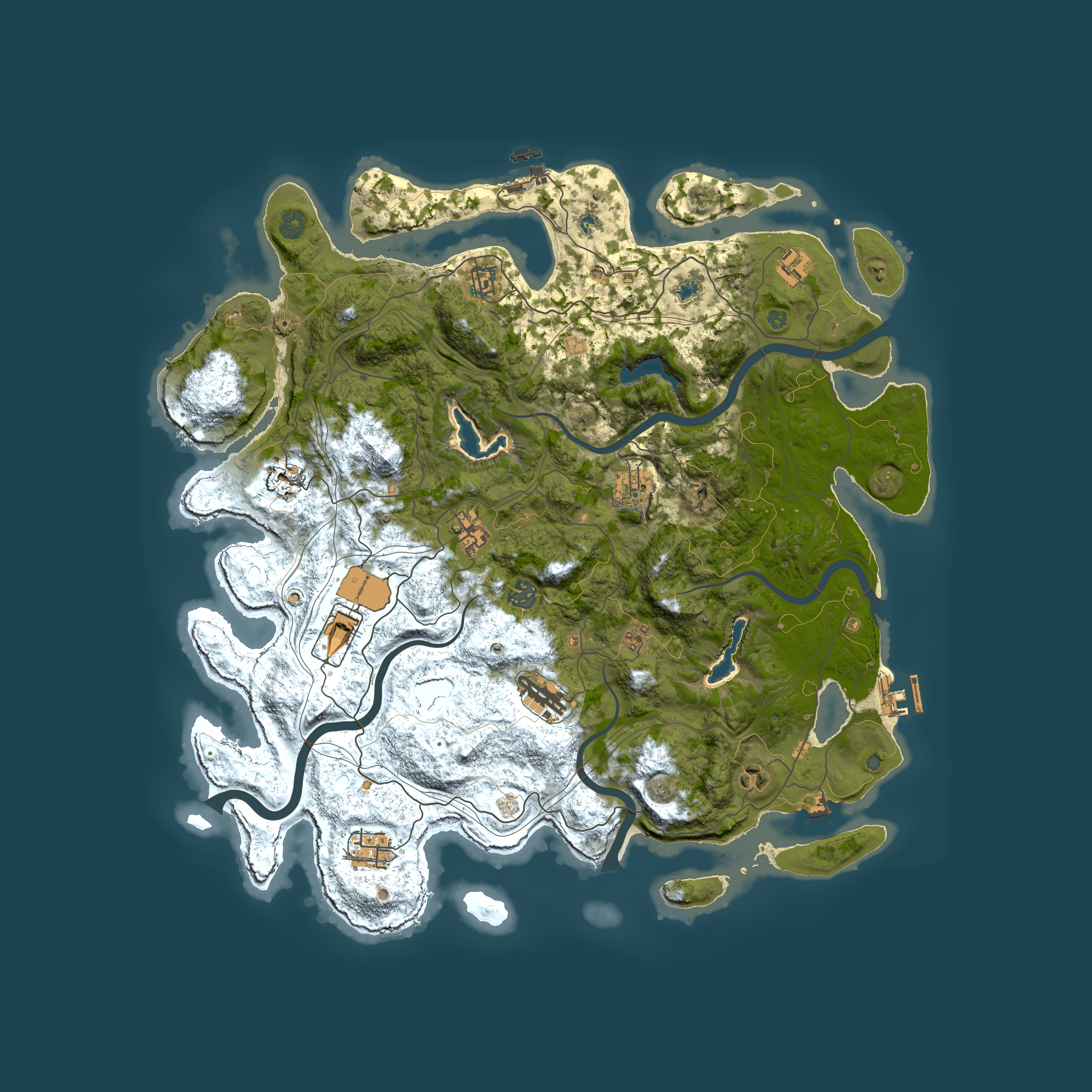 Full top-down render of Rust map seed 1119347972, 4500x4500m