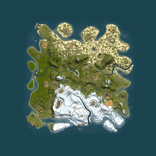 Rust map seed 785463599, 4000x4000m top-down preview