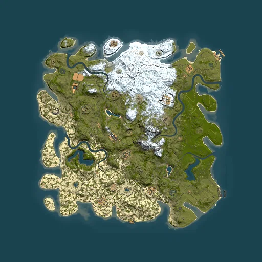 Rust map seed 959869546, 5000x5000m top-down preview
