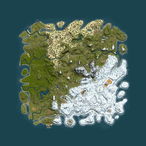 Rust map seed 840457737, 6000x6000m top-down preview